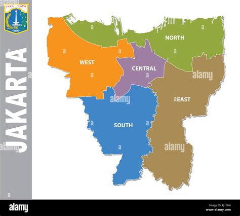 Dki Jakarta Map Vector Jakarta Map Vector Art Icons And Graphics For