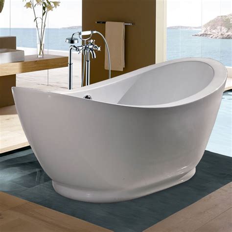 Free standing bathtubs or portable bathtubs is the easiest way to add a bath in your bathroom. Aquatica PureScape 148 Freestanding Acrylic Soaking ...