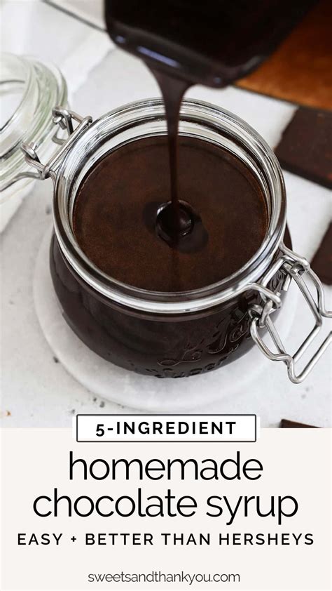 Homemade Chocolate Syrup Like Hersheys Sweets And Thank You