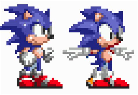 Sonic 3 Sprite But Its Sonic 1 And Random Sonic Sprite Pixel Art Maker