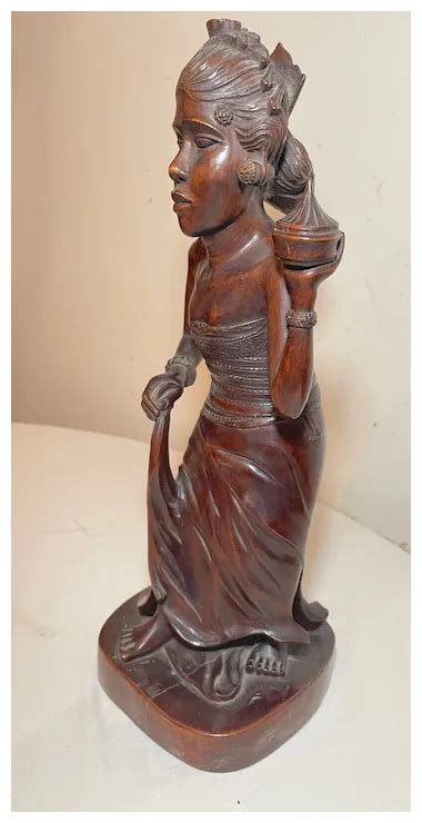 Antique Hand Carved Balinese Indonesian Bali Lady Bust Wood Carving Ruby Lane