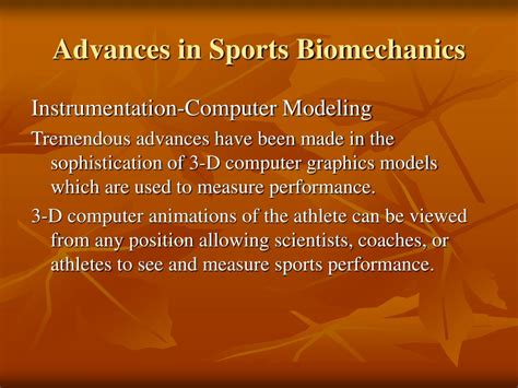 Ppt Chapter 13 Sports Biomechanics Powerpoint Presentation Free