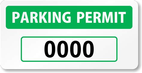 Window And Mirror Decal Parking Permit Green Signs Sku Pp 2023
