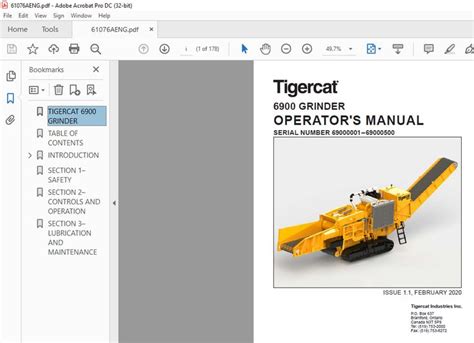 Tigercat Grinder Operators Manual Sn Pdf