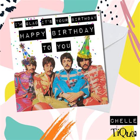 The Beatles Happy Birthday To You Card Fab Four Liverpool Etsy