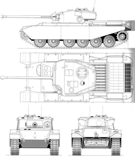 Centurion Mki 17pdr A41 1941 Centurion Tanks Military Blueprints