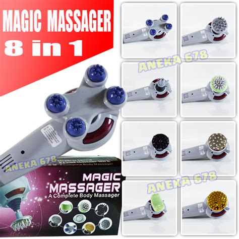 jual magic massager 8 in 1 blueidea bld 999 alat terapi kesehatan dengan 8 macam mata pijat