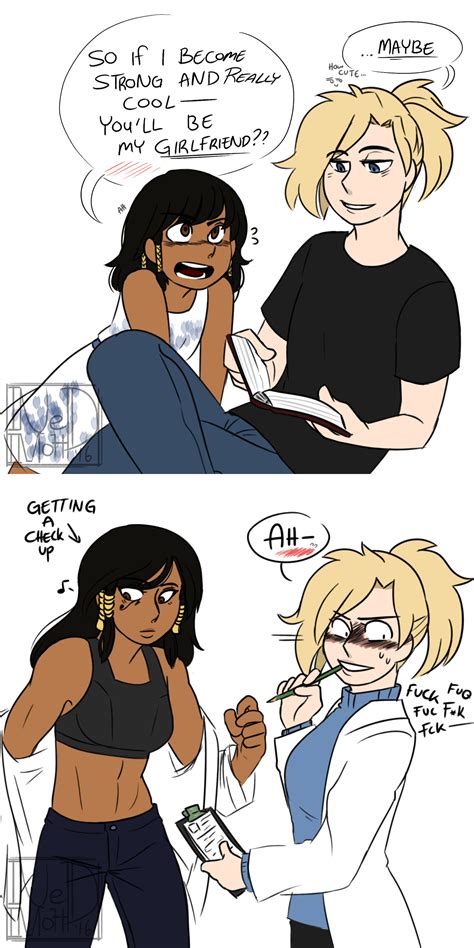 Mercy X Pharah Overwatch Overwatch Comic Overwatch Memes Overwatch Fan Art Lesbian Art