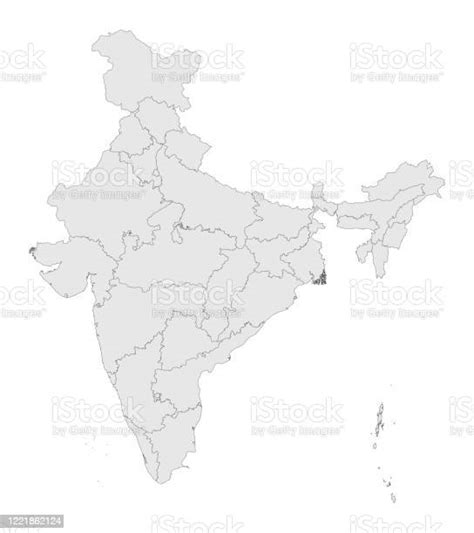 Ilustración De Mapa Político De La India Con Provincias Y Más Vectores