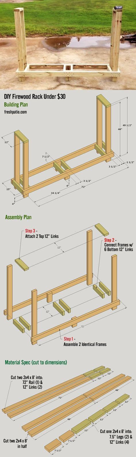 4 Free Firewood Rack Plans Built From 2x4s Two Under 30 Firewood