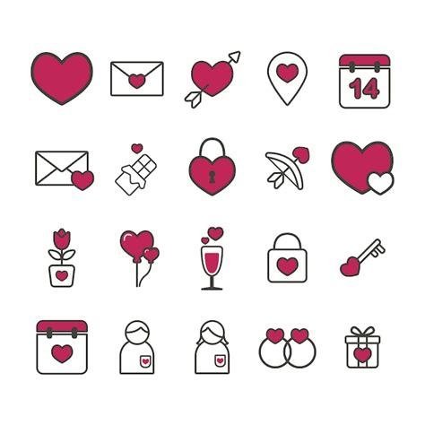 Premium Vector Love Icons Collection