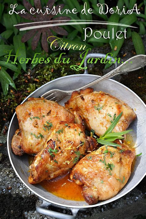 Hauts De Cuisse De Poulet Au Citron Et Aux Herbes Du Jardin