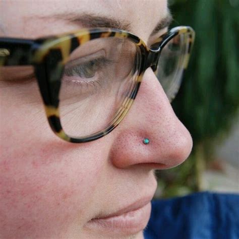 Nice New Nostril Piercing With Beautiful Threadlessjewelry By Neometal