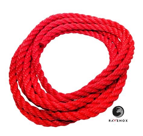 Ravenox Red Twisted Polypropylene Rope Thick Colorful Cordage