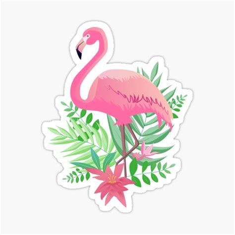Flamingo Clipart Pink Tropical Summer Sticker For Sale By Splash It