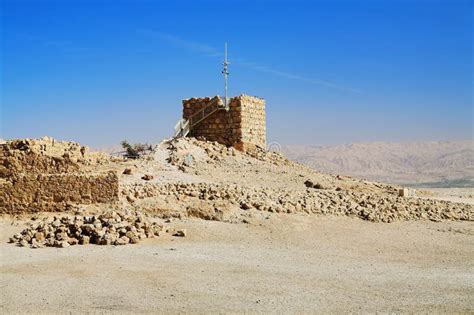 Ancient Watchtower In Masada Fortress Israel Stock Photo Image Of