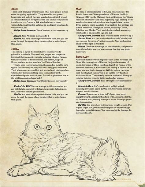 Dungeondumpster — Playable Race The Grimalkin Link To Pdf In