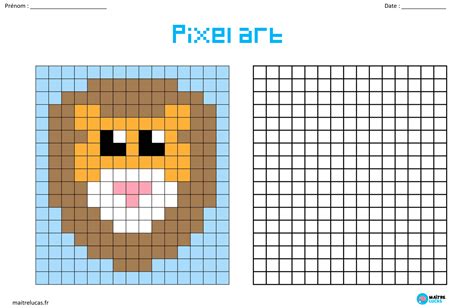 Pixel Art Autonmie Reproduction Sur Quadrillage Pixel Art Coloriage