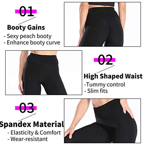 Vaslanda Women S High Waist Yoga Pants Tummy Control Workout Ruched Butt Lifting Stretchy