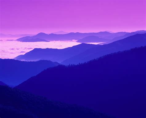 Great Smoky Mountains Under A Purple Sky Posters And Prints By Corbis
