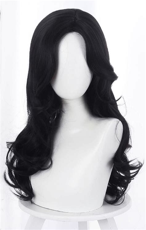 Custom Wigs Handmade Wigs Black Wig Long Wigs Black Cosplay Etsy In 2021 Black Hair Wigs