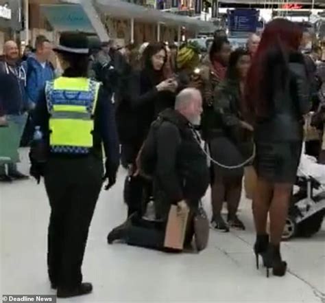 Police Confront Dominatrix Dragging Man On Chain Around Station Hot