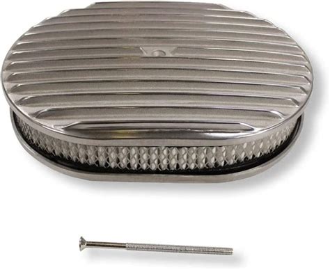 Amazon Com Demotor Performance X Oval Full Finned Polished Aluminum Air Cleaner Assembly