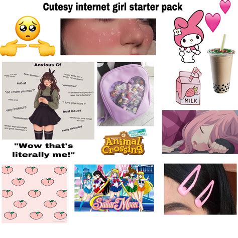 Cutesy Internet Girl Starter Pack Rstarterpacks