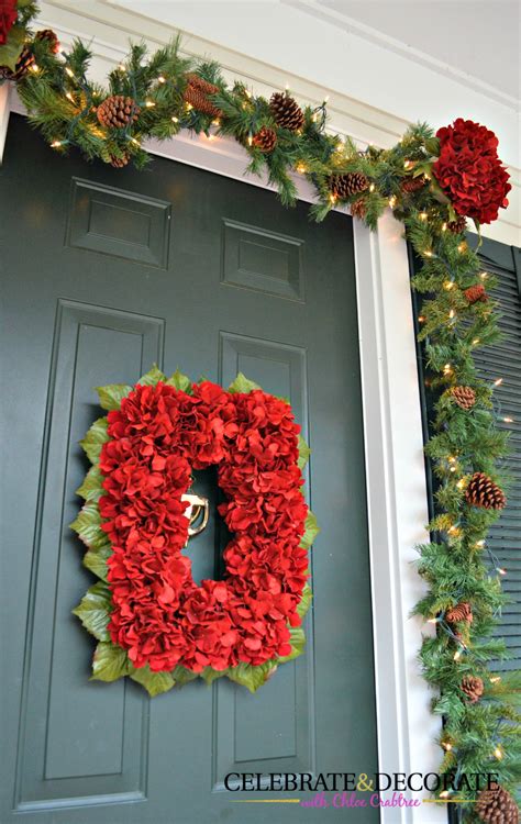 An Easy Diy Red Flower Christmas Wreath Celebrate And Decorate