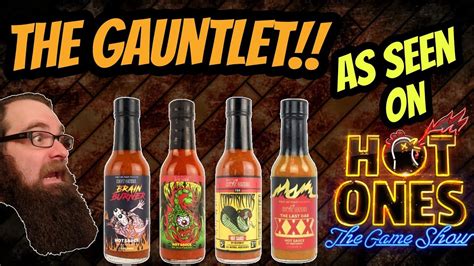 How Hot Are The Hot Ones Game Show Sauces Heat Challenge Youtube