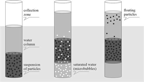 Flotation Process Suspended Particles Lifted To Surface For Removal