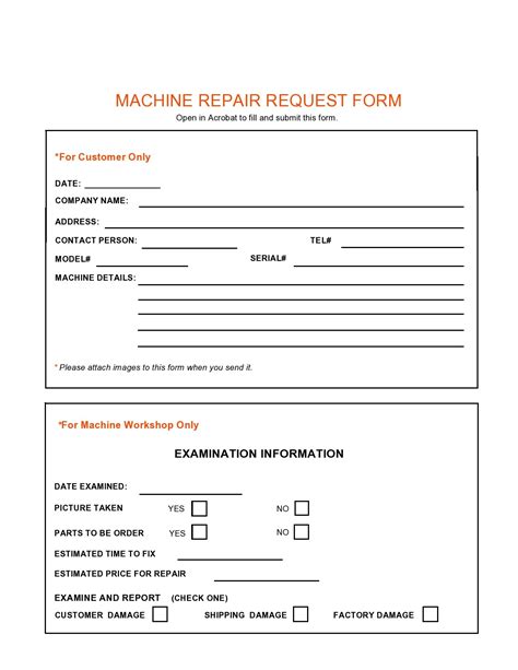 Equipment Repair Form