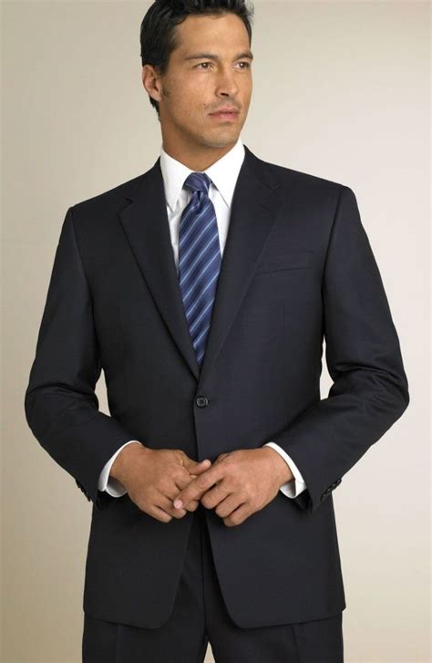 Hickey Freeman Navy Blue Suit Suits Wool Suit Hickey Freeman