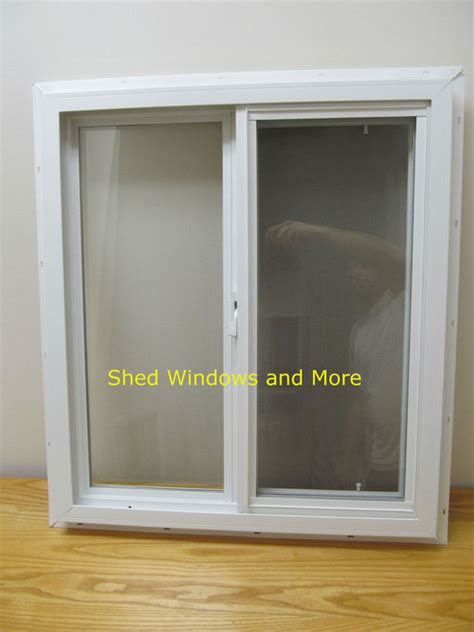 24 X 27 Double Pane Horizontal Sliding Vinyl Window Shed Windows