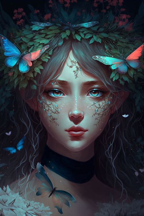 An Adorable Cute Anime Girl In The Forest Beautiful Fantasy Art Image