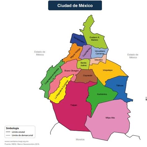 Mapa De La Cdmx Con Alcaldías Y División Política En Pdf