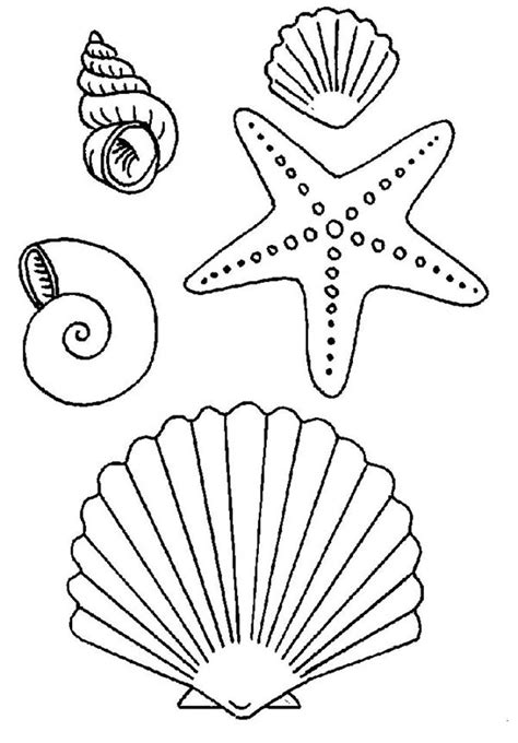 Coloring Pages Of Seashells Coloring Home