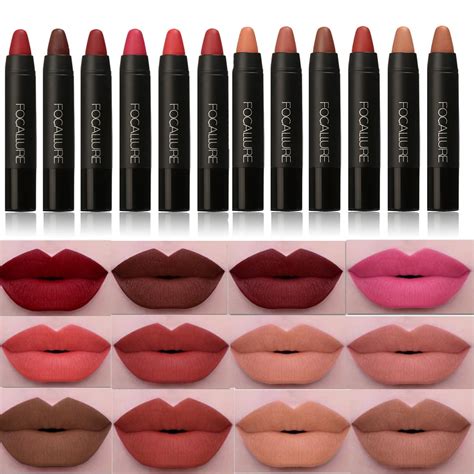 Focallure Matte Lipstick Pencil Waterproof Long Lasting Soft Red Lipstick Easy To Wear Nude Lip