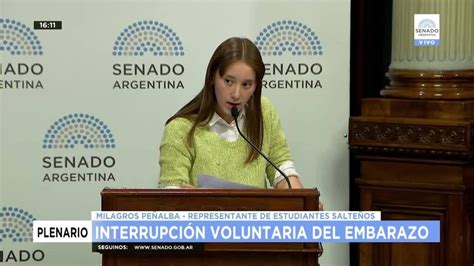 el discurso viral de esta adolescente proaborto en argentina fuerzan a las niñas y mujeres a