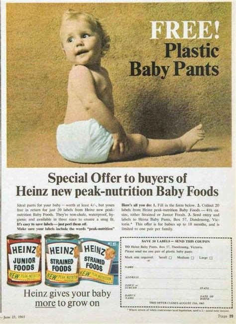 Pin By Catlove On Vintage Baby Baby Ads Baby Pants Heinz Baby