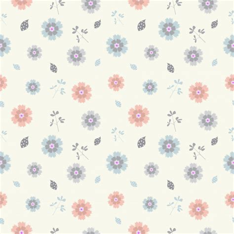 Cute Pastel Flower Seamless Pattern Background Vector Premium Download