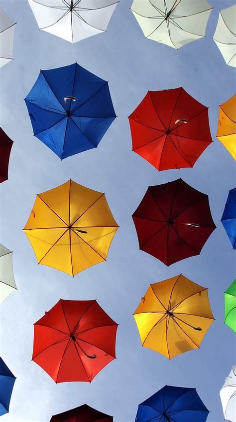 720p Free Download Umbrellas Colorful Color Floating Umbrella Hd