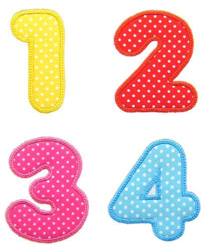 Applique Numbers Embroidery Numbers Applique Font Birthday Etsy
