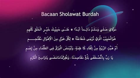 Lengkap Bacaan Sholawat Burdah Arab Latin Dan Artinya Syech