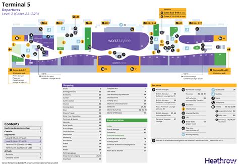 Heathrow Airport Map Lhr Printable Terminal Maps Shops Food