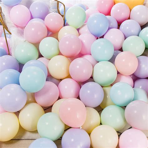 50 Unidades Balão Bexiga Candy Color Cores Pasteis Número 7 Polegadas
