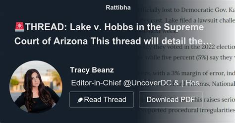 🚨thread Lake V Hobbs In The Supreme Court Of Arizona This Thread Will