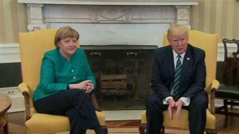 Handshake Missing From Trump Merkel Photo Op On Air Videos Fox News