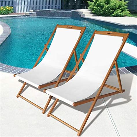 Browse these stylish outdoor lounge chairs in wicker, wood, and more. Beach Sling Chair Set Patio Lounge Chair Outdoor Reclining ...