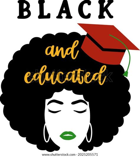Black Educated Black Woman Silhouette Stock Vector Royalty Free